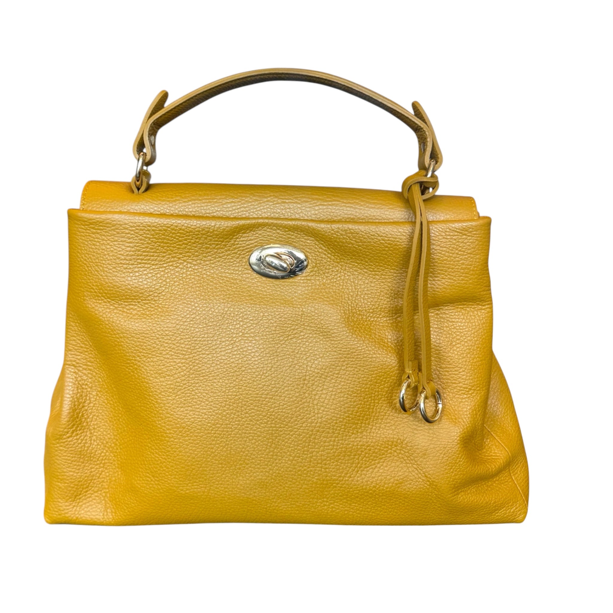 Italian Leather Top Handle Bag – Soft Minimalist Luxury Handbag Made in Italy