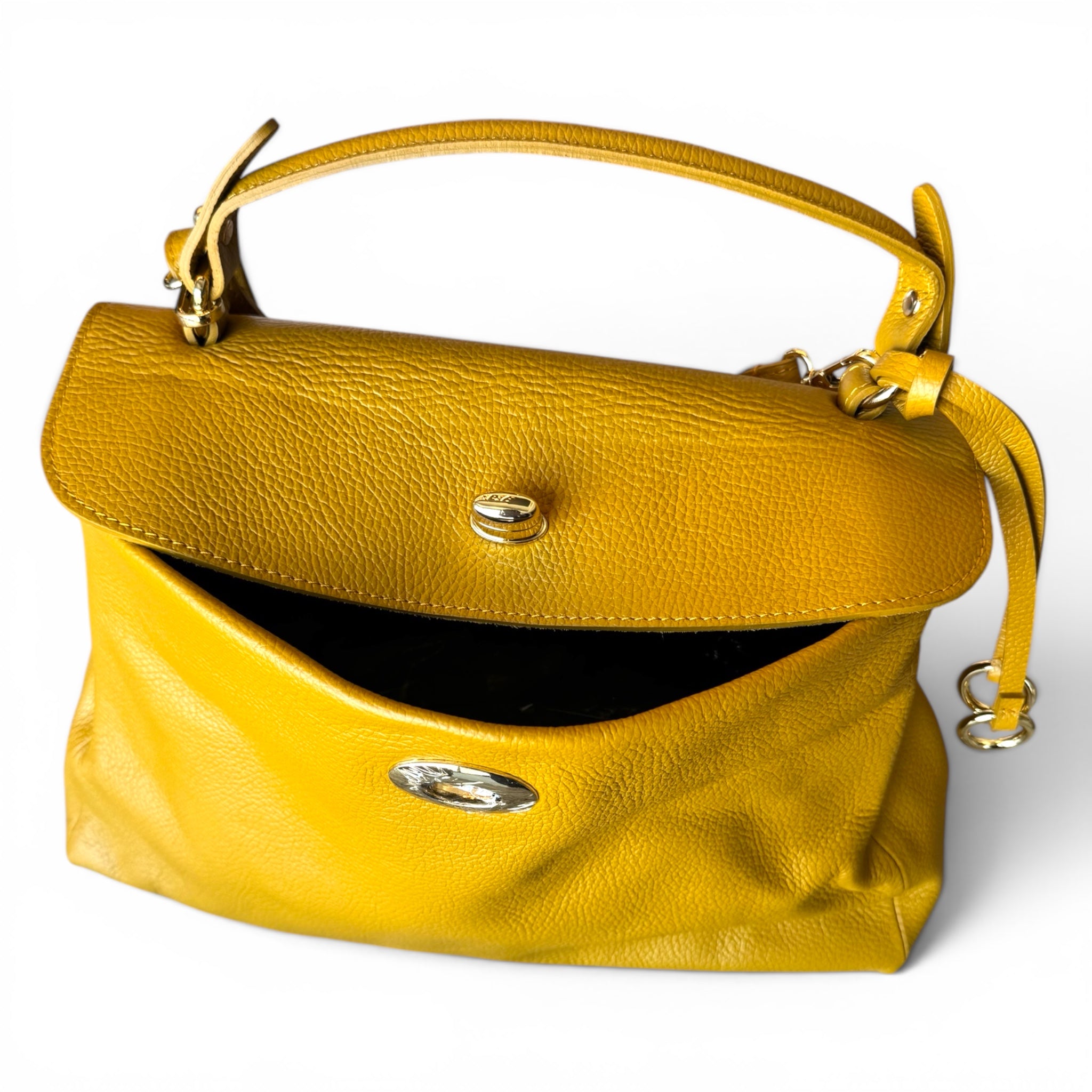 Italian Leather Top Handle Bag – Soft Minimalist Luxury Handbag Made in Italy