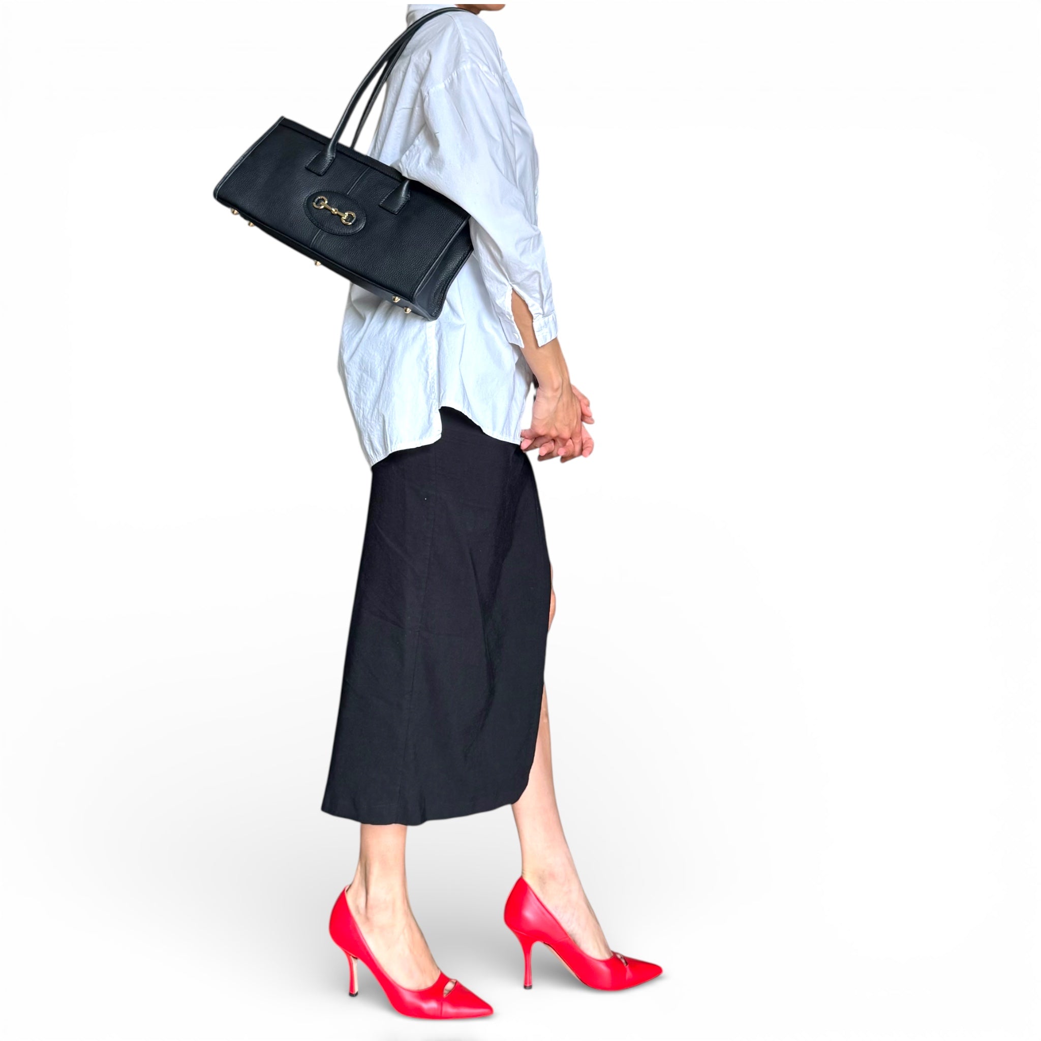VITTORIA – Italian Leather Horsebit Shoulder Bag
