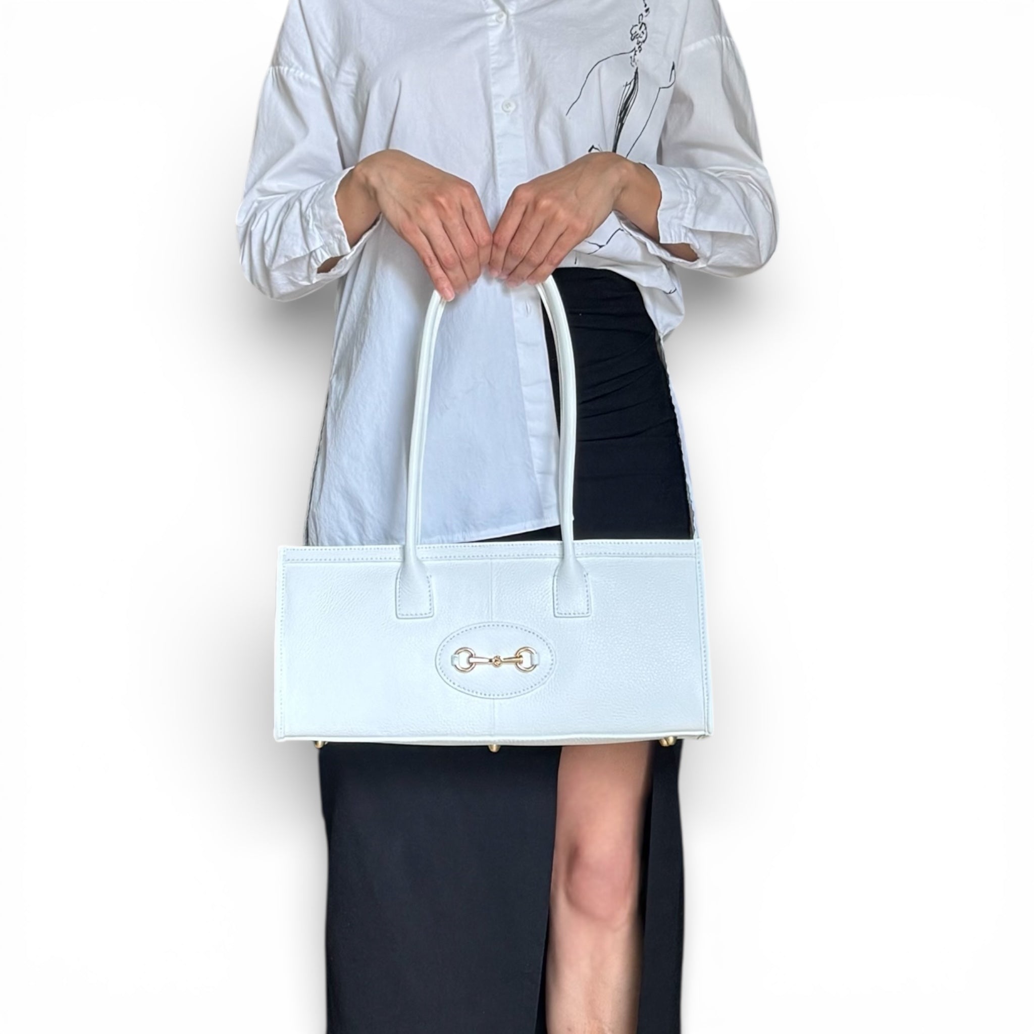 VITTORIA – Italian Leather Horsebit Shoulder Bag