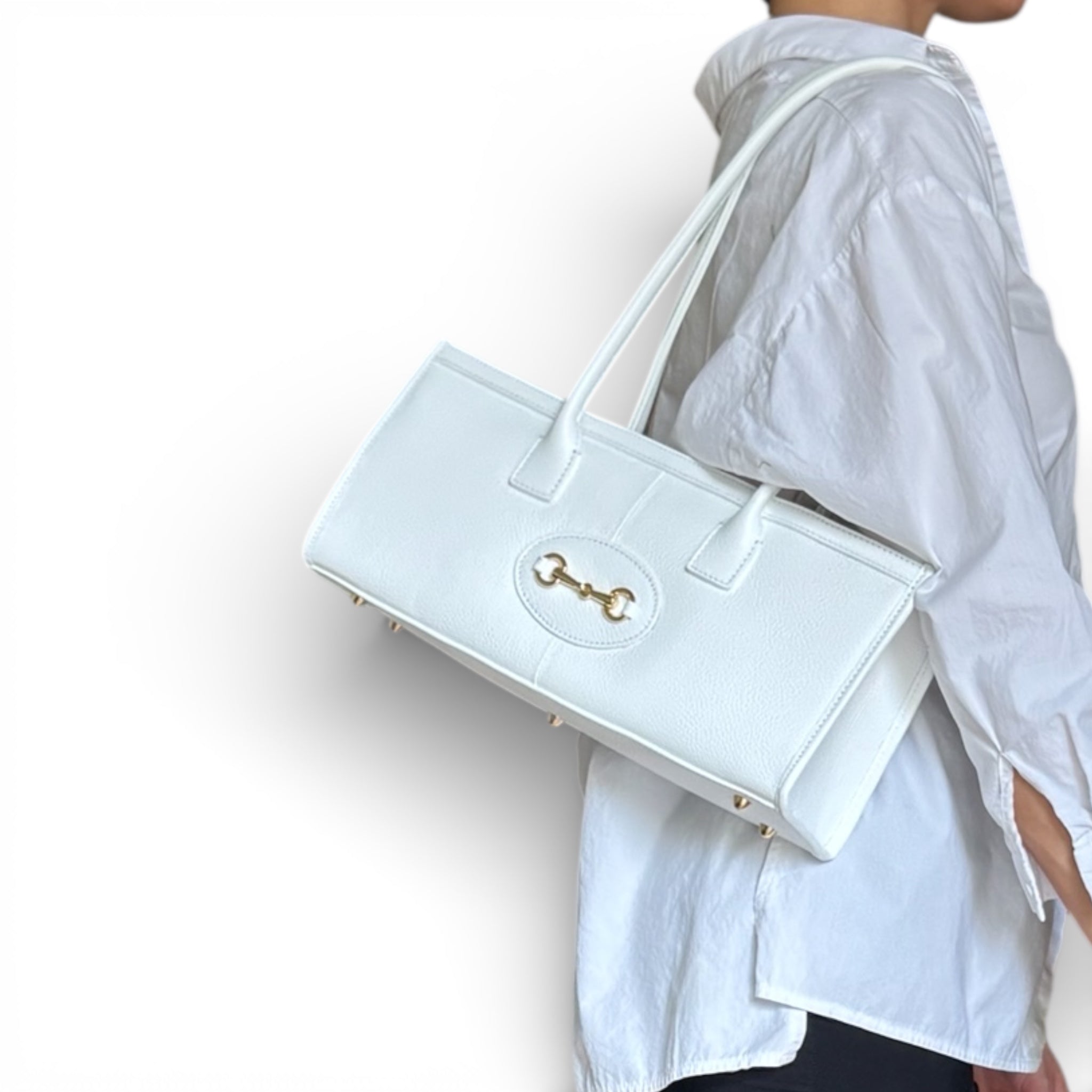 VITTORIA – Italian Leather Horsebit Shoulder Bag