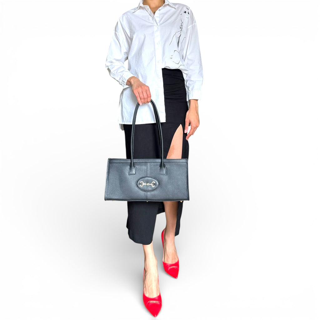 VITTORIA – Italian Leather Horsebit Shoulder Bag