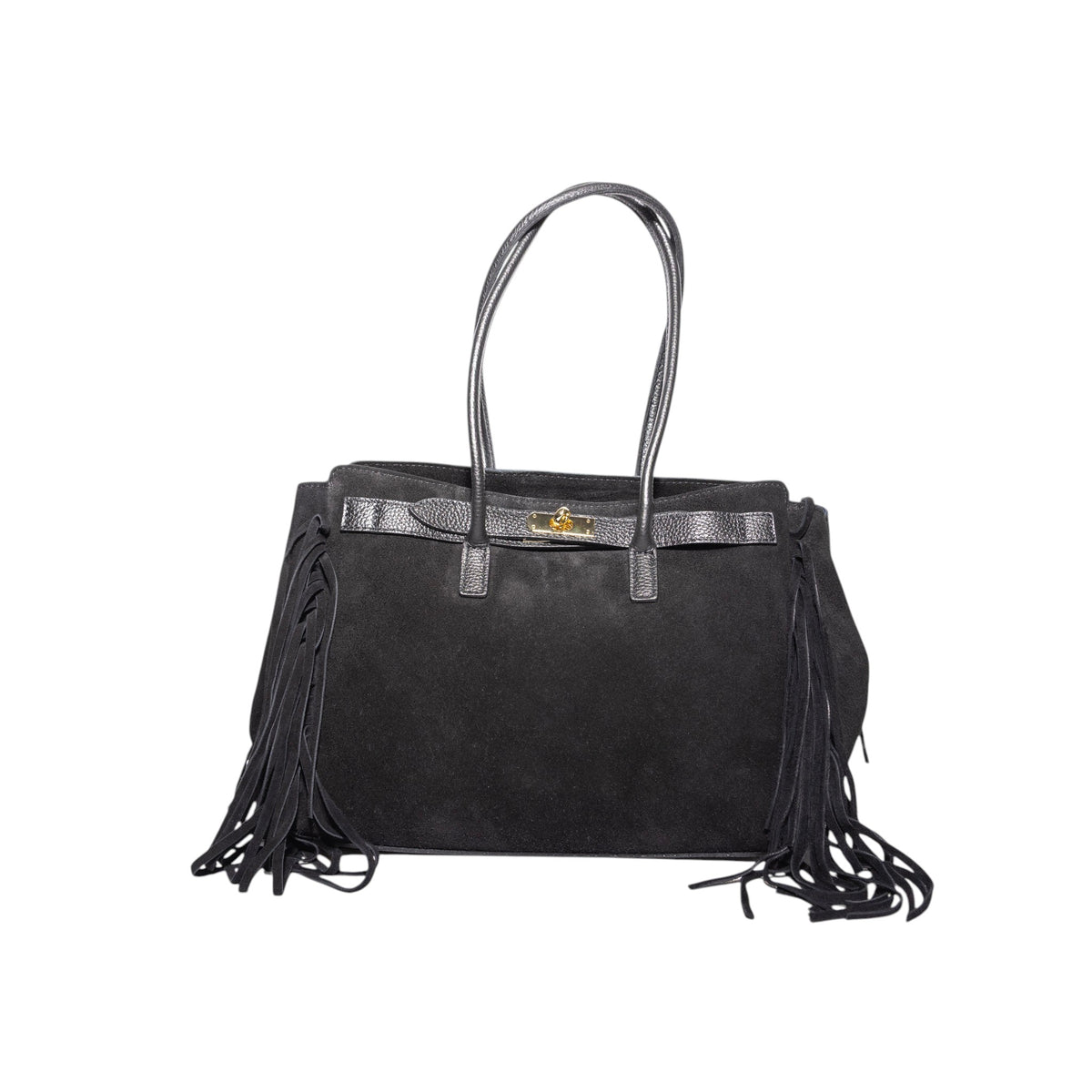 Riva | Italian Suede Fringe Tote Bag
