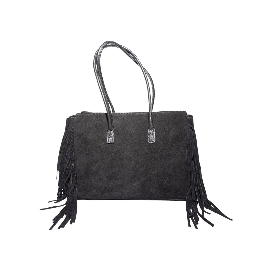 Riva | Italian Suede Fringe Tote Bag