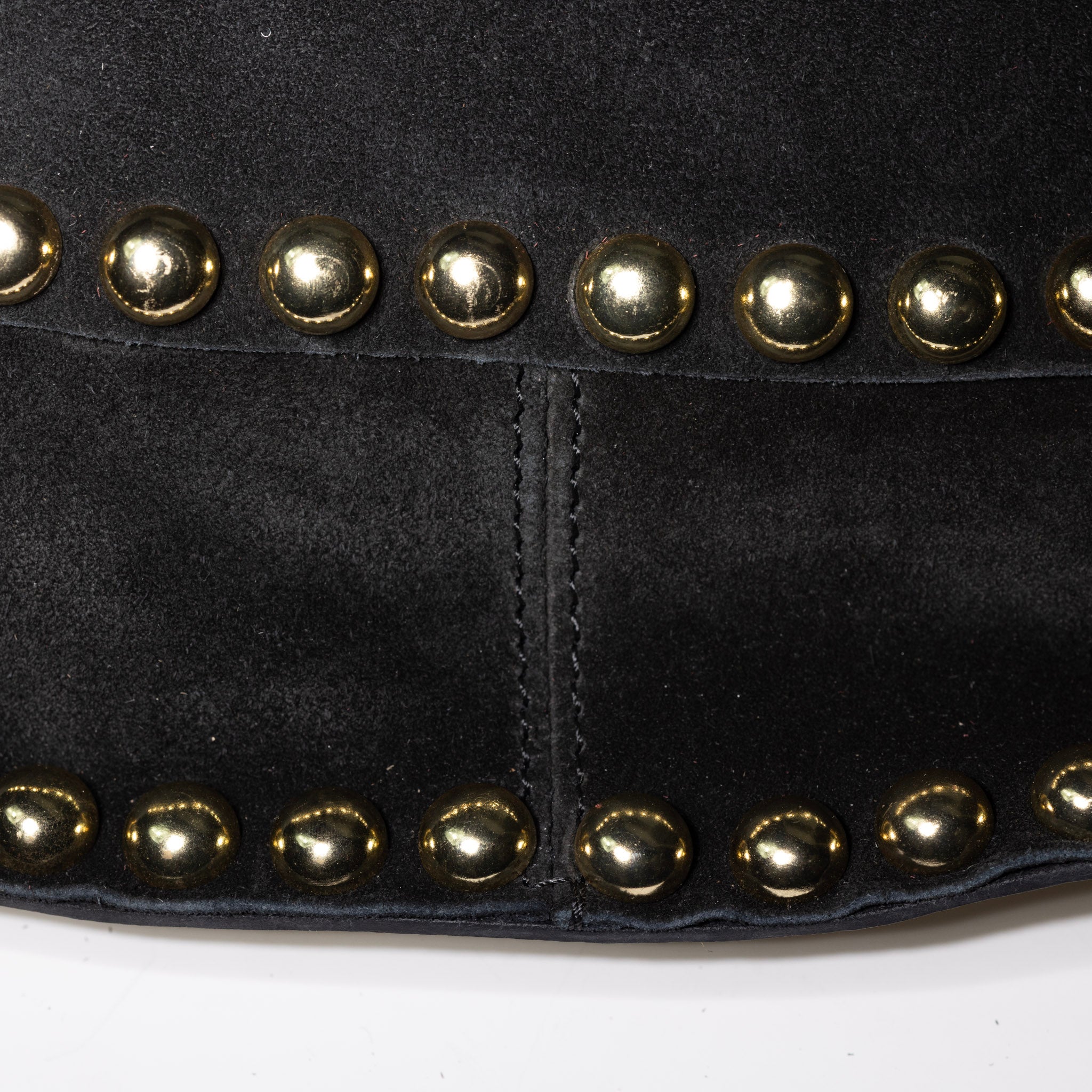 Ribelle Italian Suede Fringe Bag – Studded Leather Hobo Shoulder