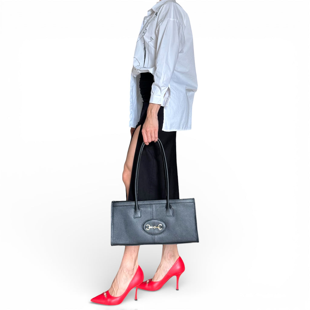 VITTORIA – Italian Leather Horsebit Shoulder Bag