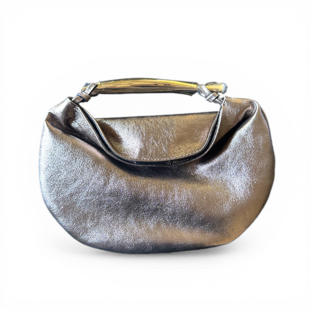 AUREA | Metallic Italian Leather Top Handle Bag