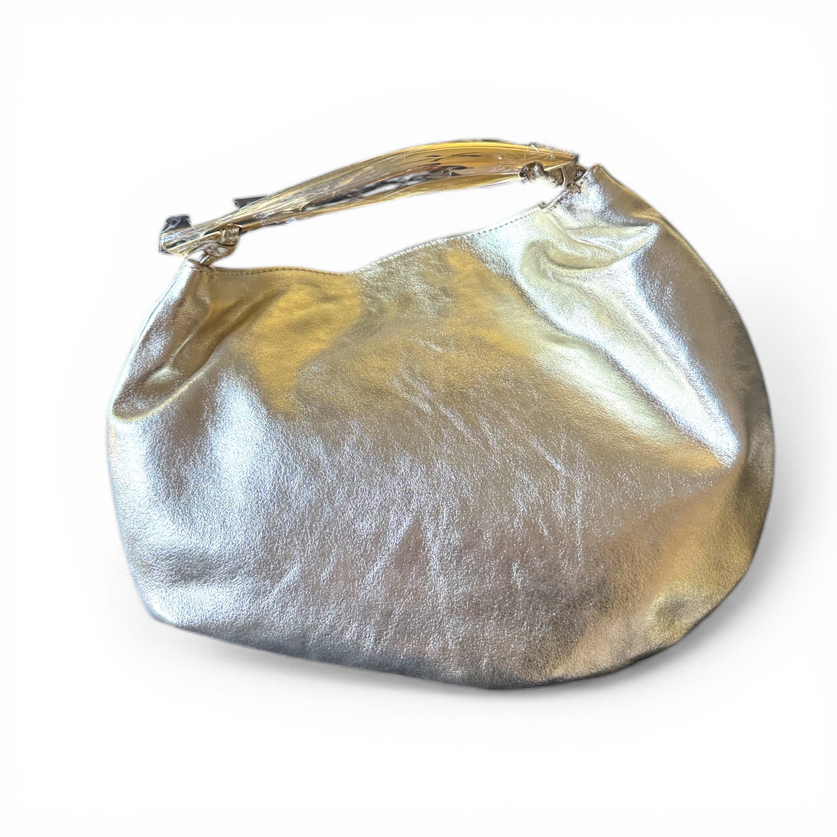 AUREA | Metallic Italian Leather Top Handle Bag