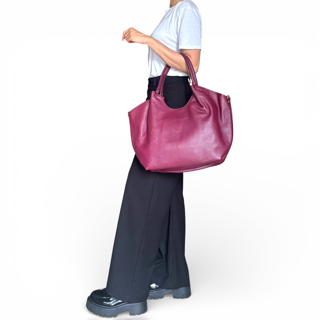 Lilly | Large Italian Leather Tote Bag