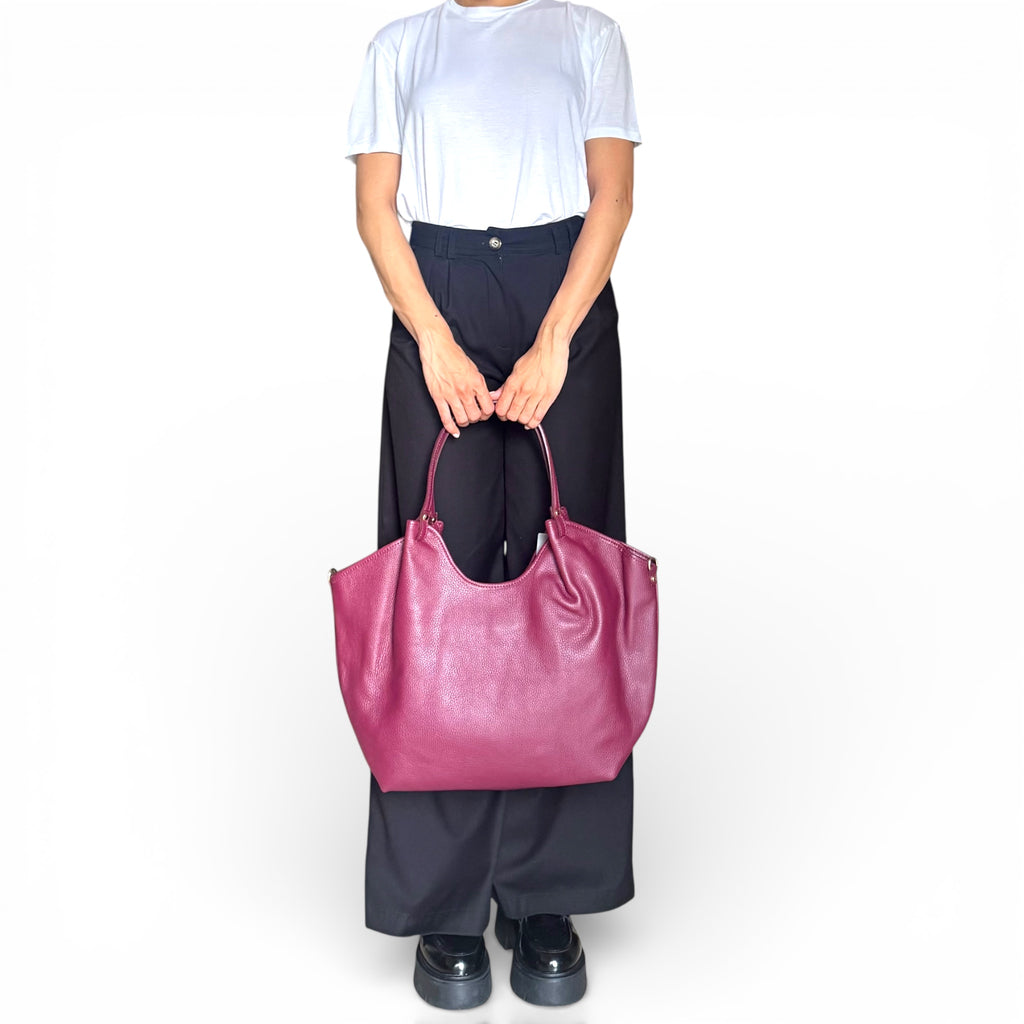 Lilly | Large Italian Leather Tote Bag