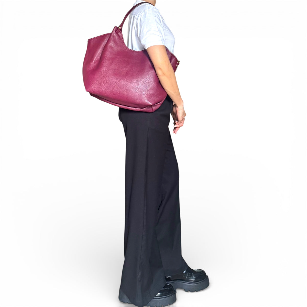Lilly | Large Italian Leather Tote Bag