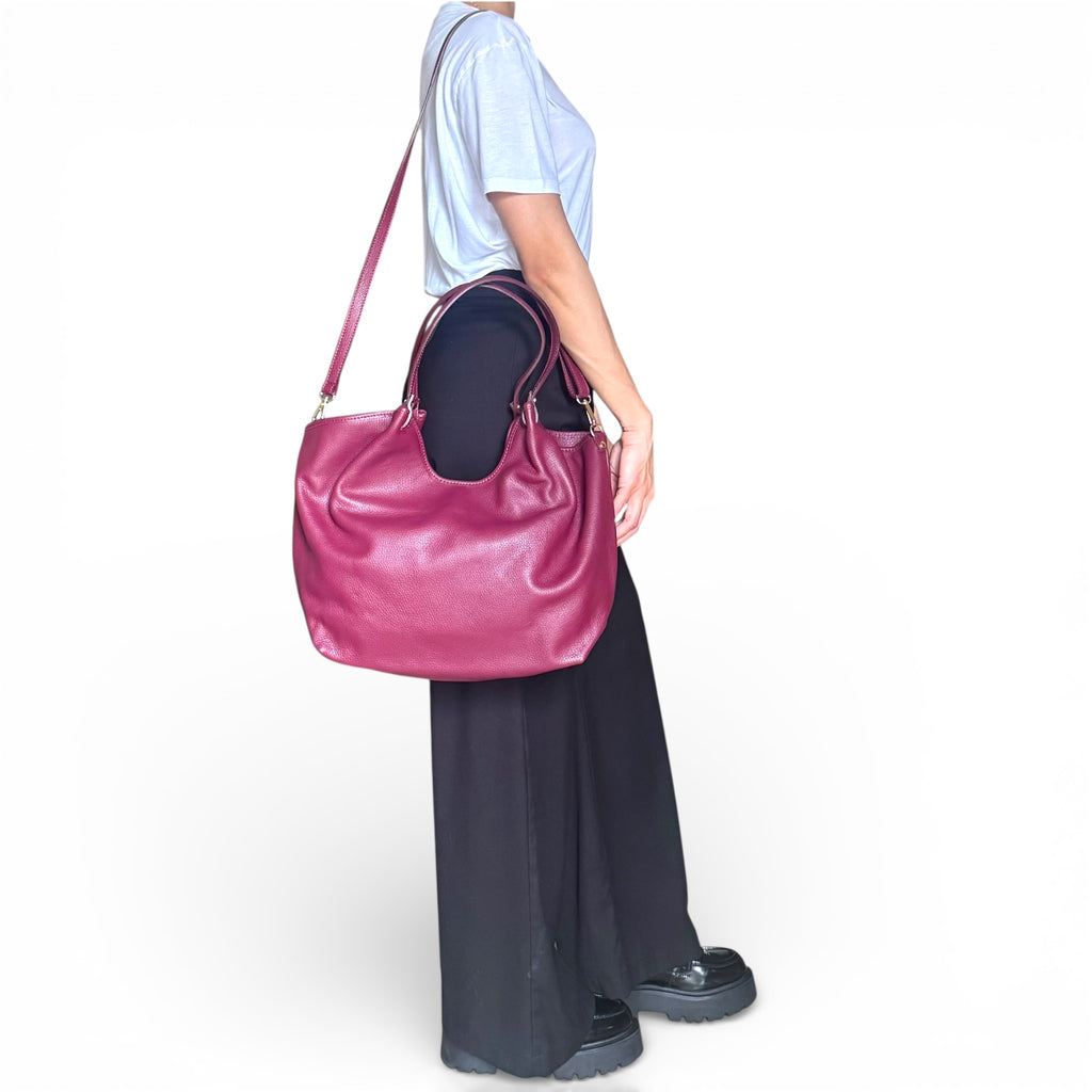 Lilly | Large Italian Leather Tote Bag