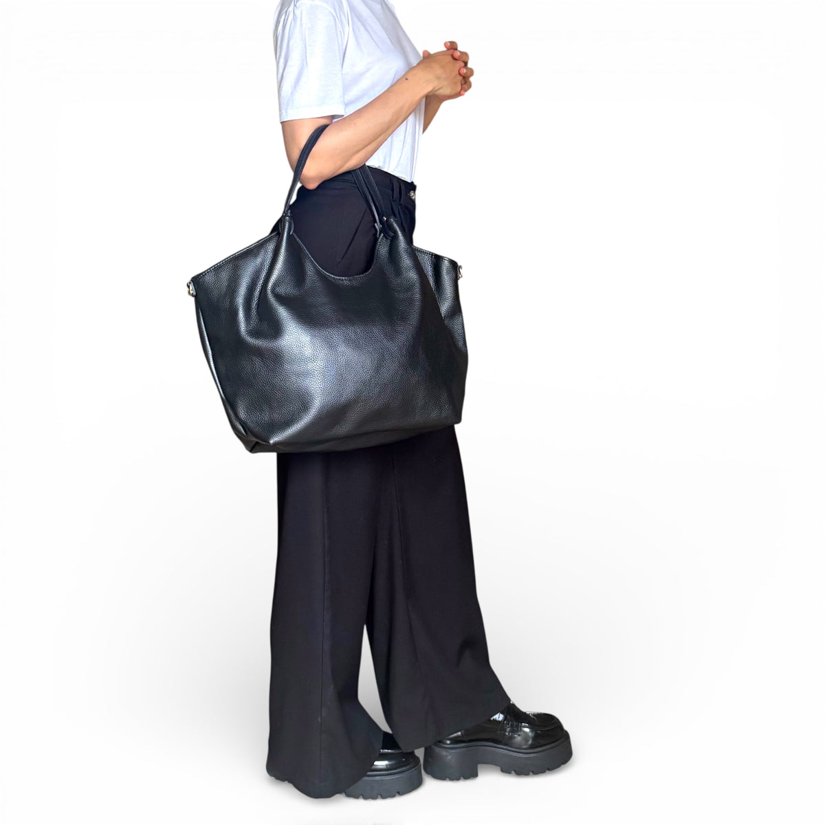Lilly | Large Italian Leather Tote Bag