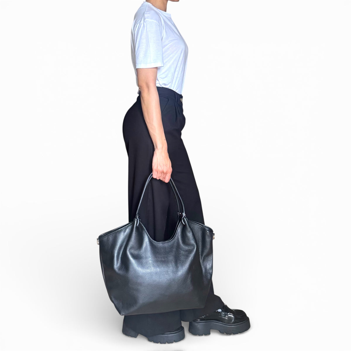 Lilly | Large Italian Leather Tote Bag
