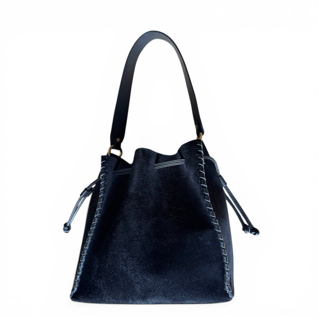 Stella Suede & Leather Bucket Bag – Handmade in Italy