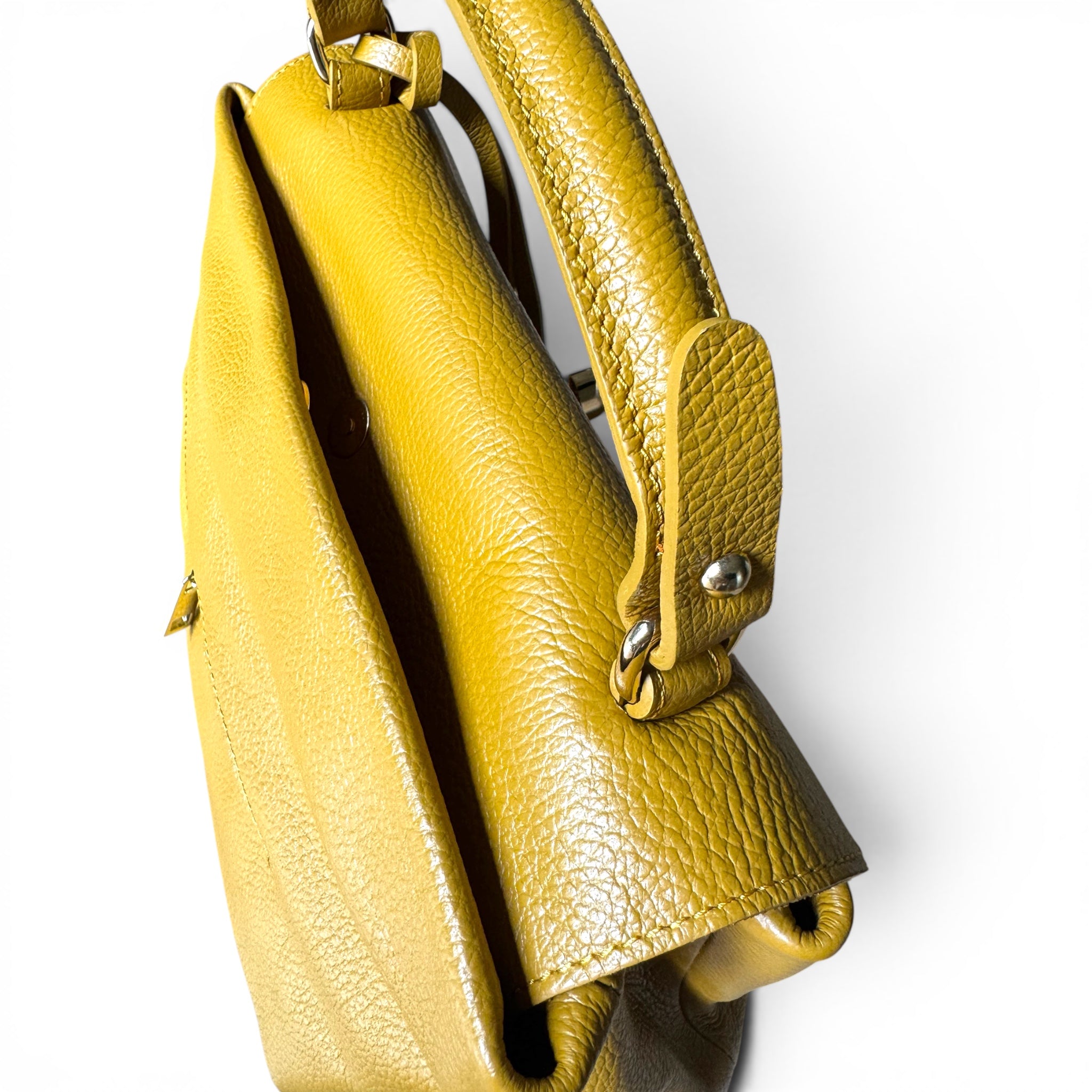 Italian Leather Top Handle Bag – Soft Minimalist Luxury Handbag Made in Italy