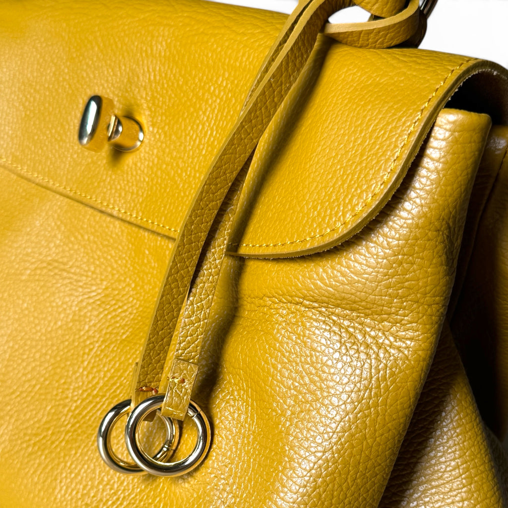 Italian Leather Top Handle Bag – Soft Minimalist Luxury Handbag Made in Italy