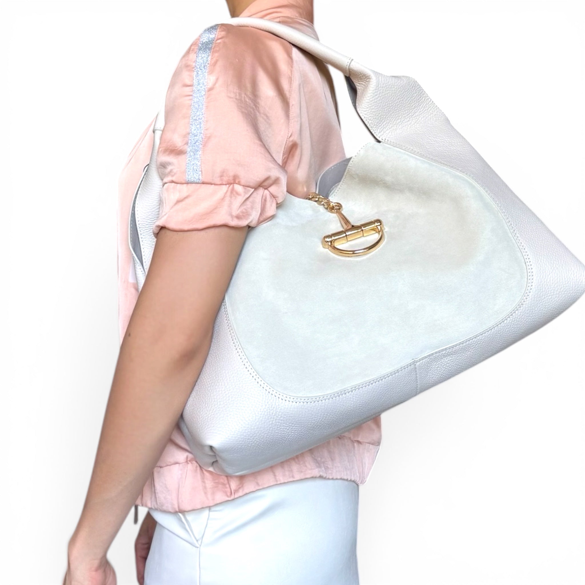 Alba | Italian Suede & Leather Hobo Bag