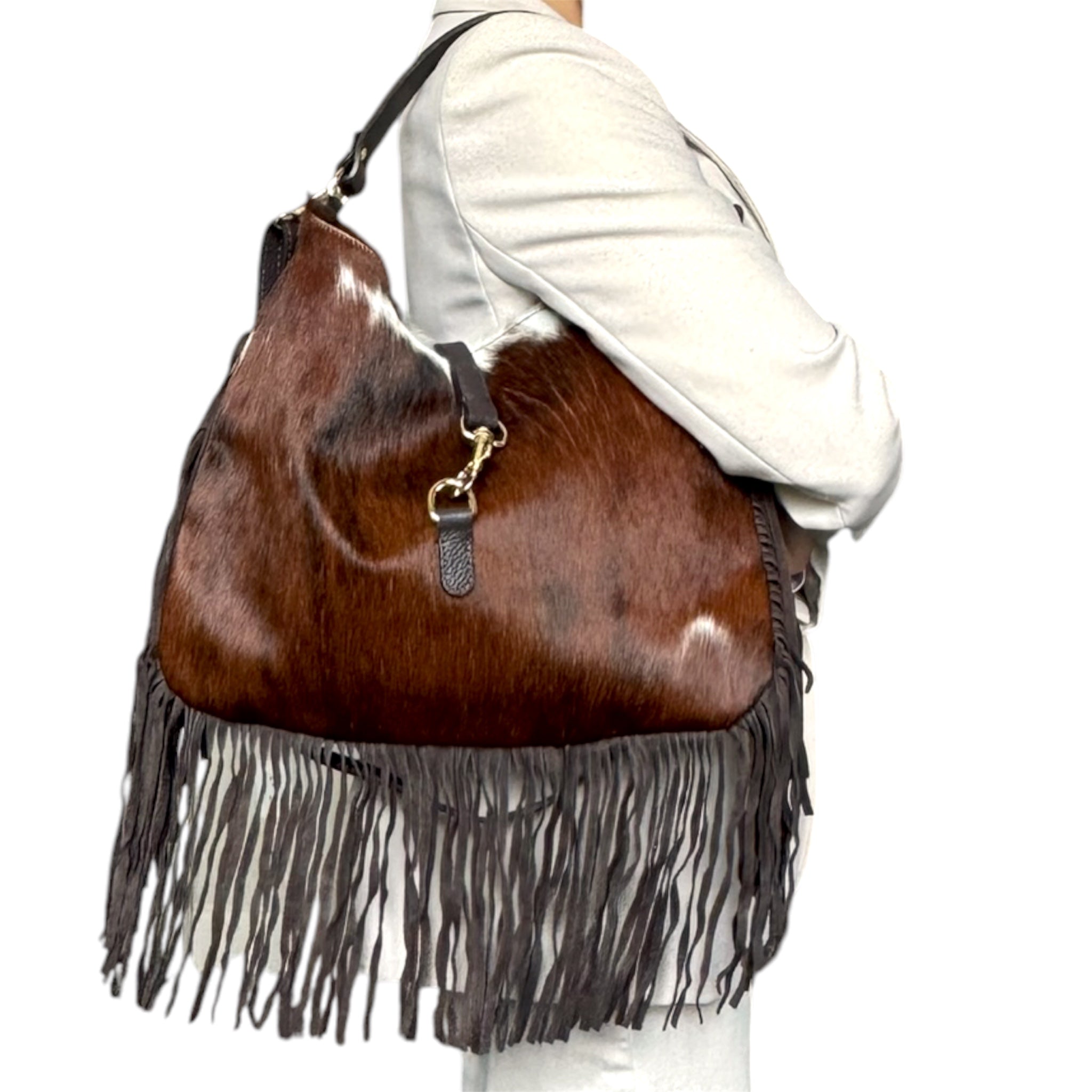 Cavallino| Italian Hair Calf Fringe Shoulder Bag