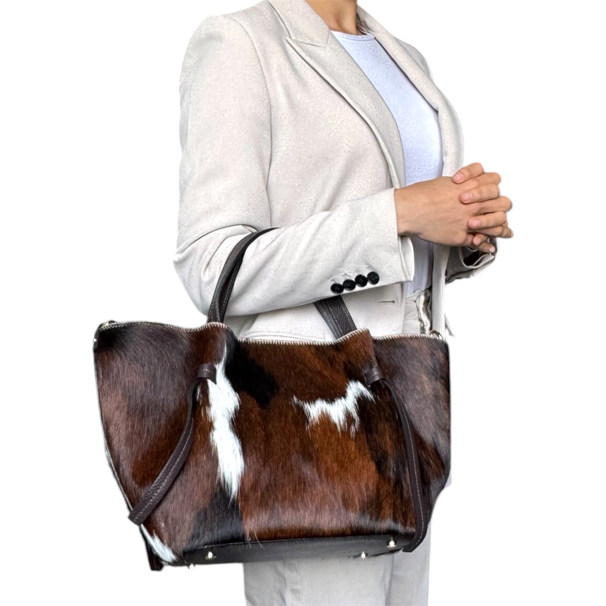 Cavallino | Italian Hair Calf Leather Tote Bag