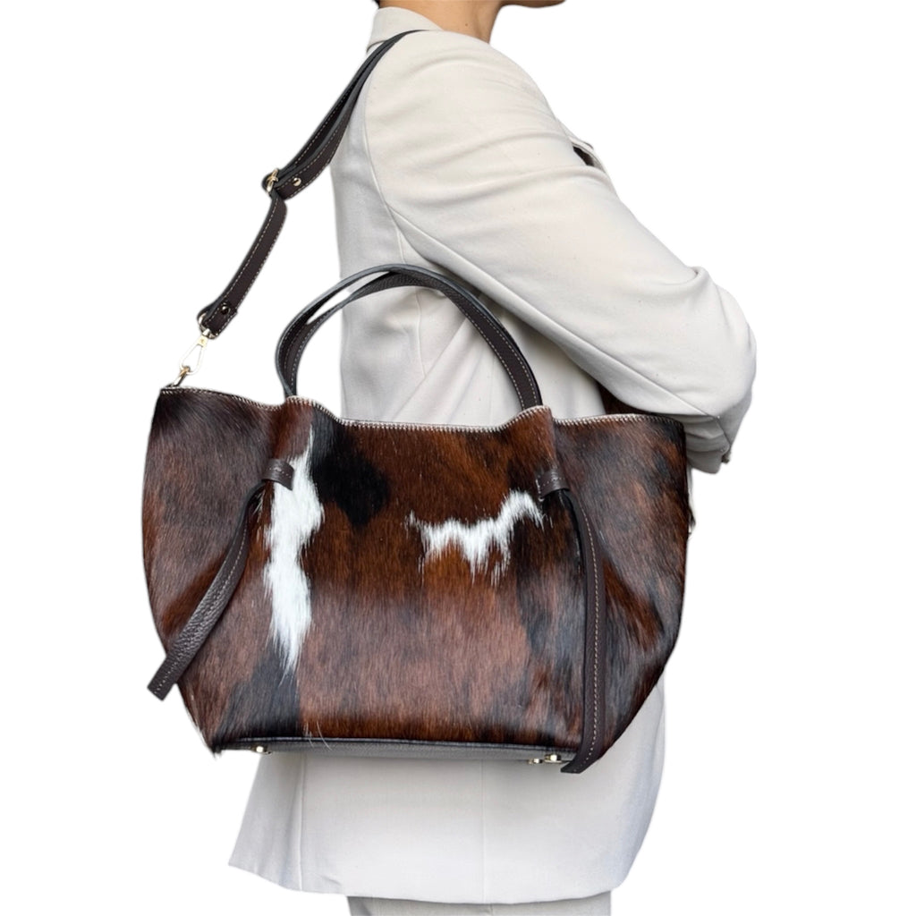 Cavallino | Italian Hair Calf Leather Tote Bag
