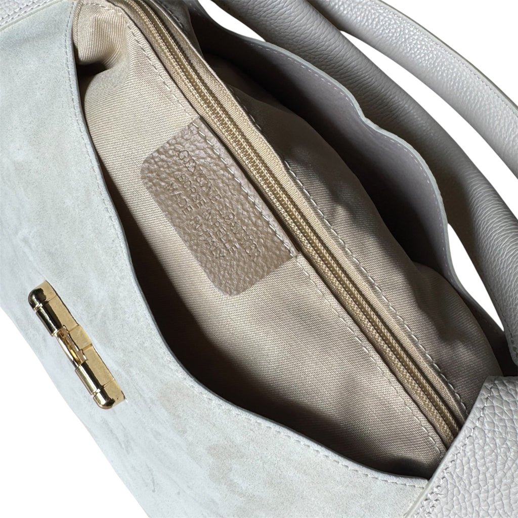 Alba | Italian Suede & Leather Hobo Bag