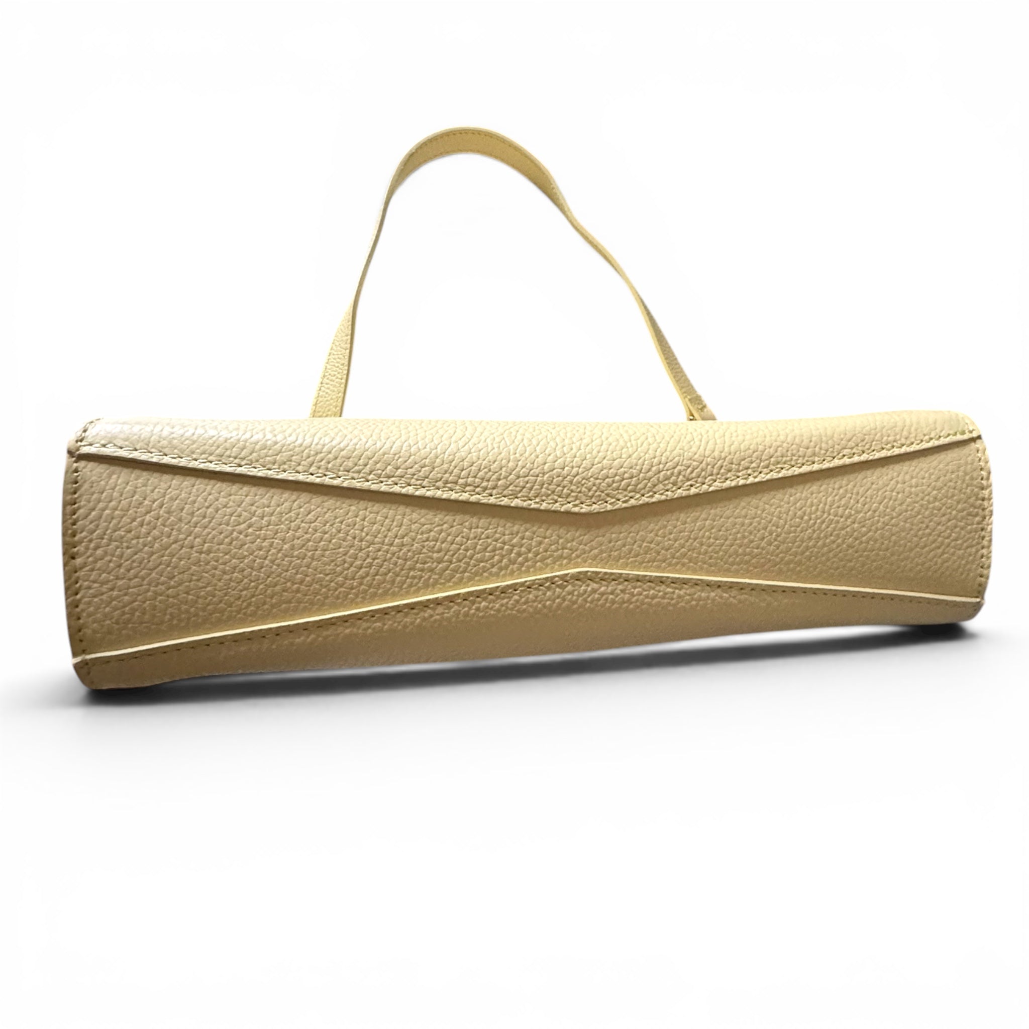 Quiet luxury butter cream leather shoulder handbag