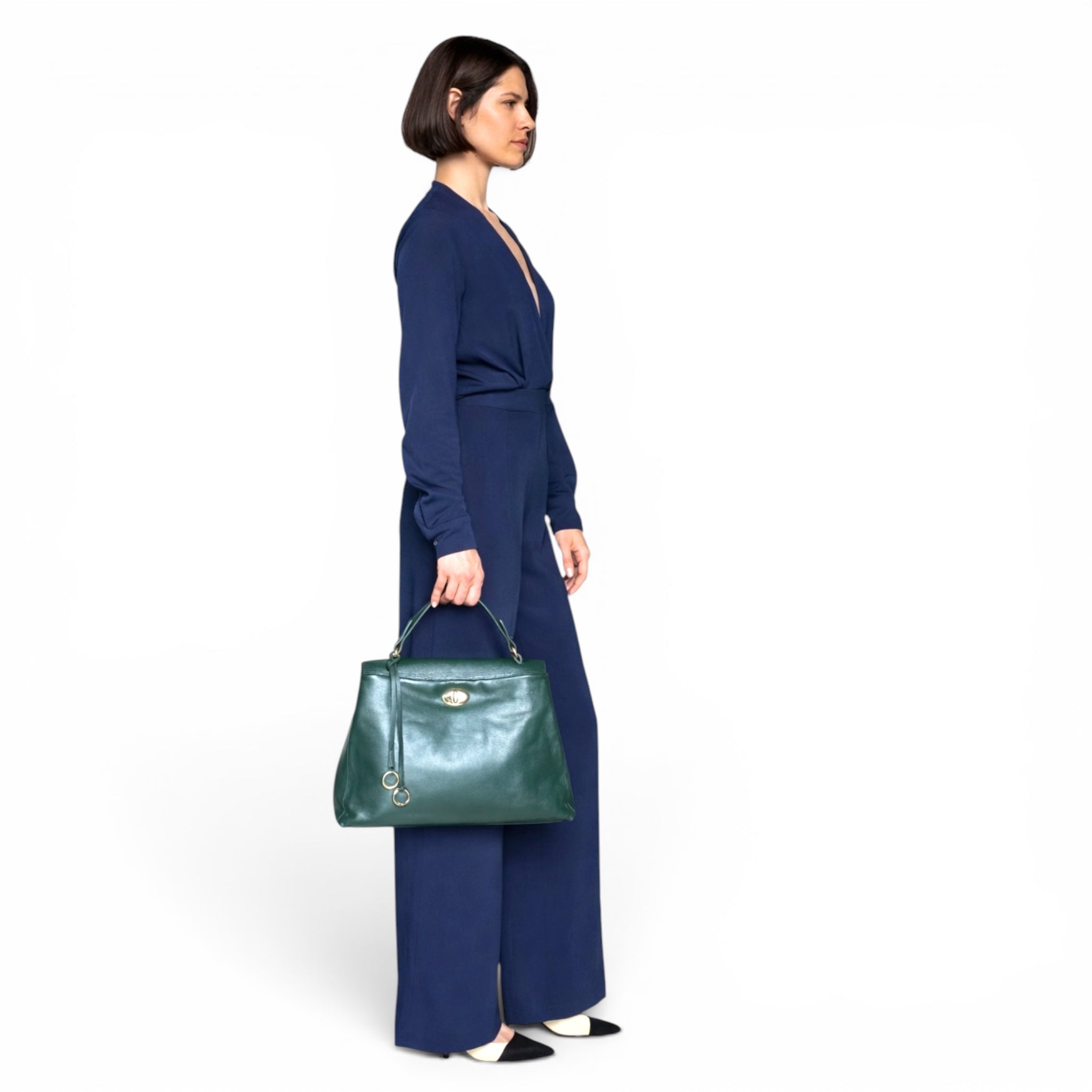 structured soft leather purse for women