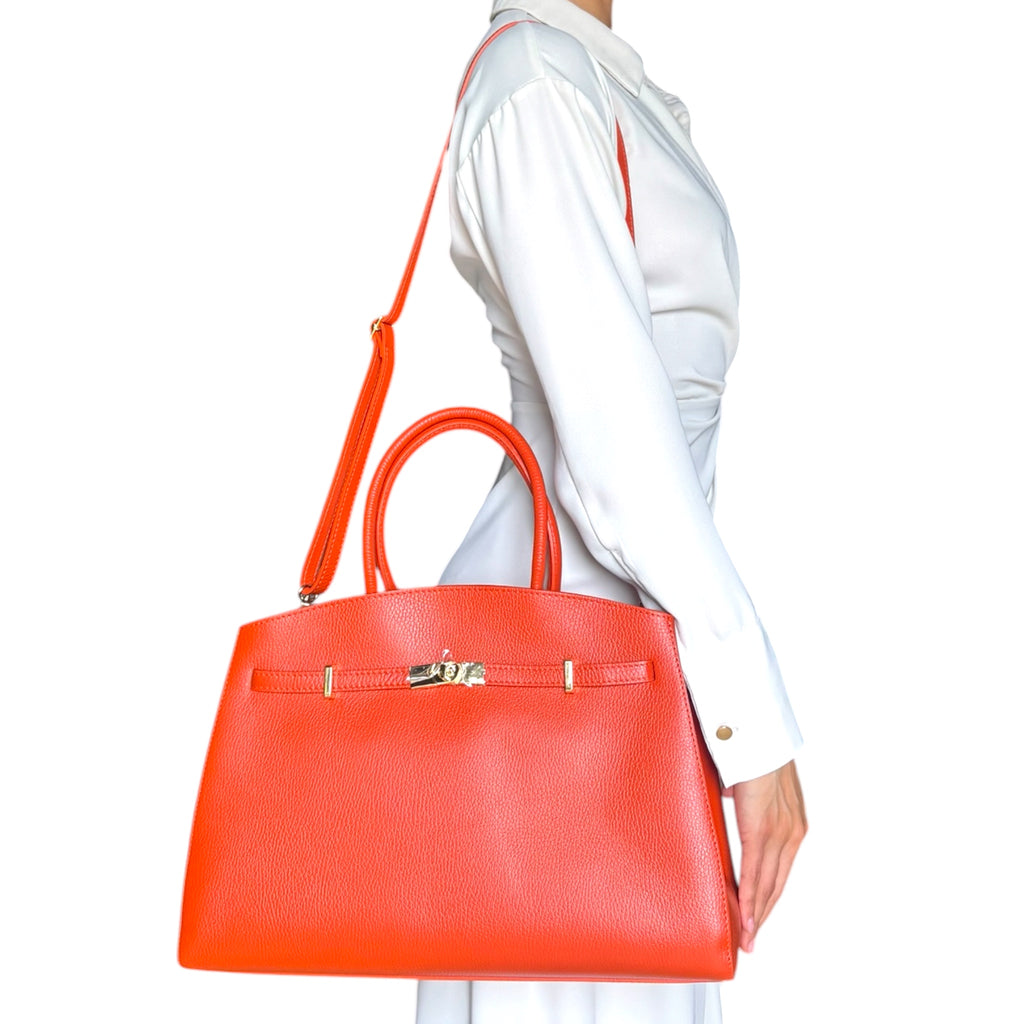 Premium genuine Italian leather texture detail