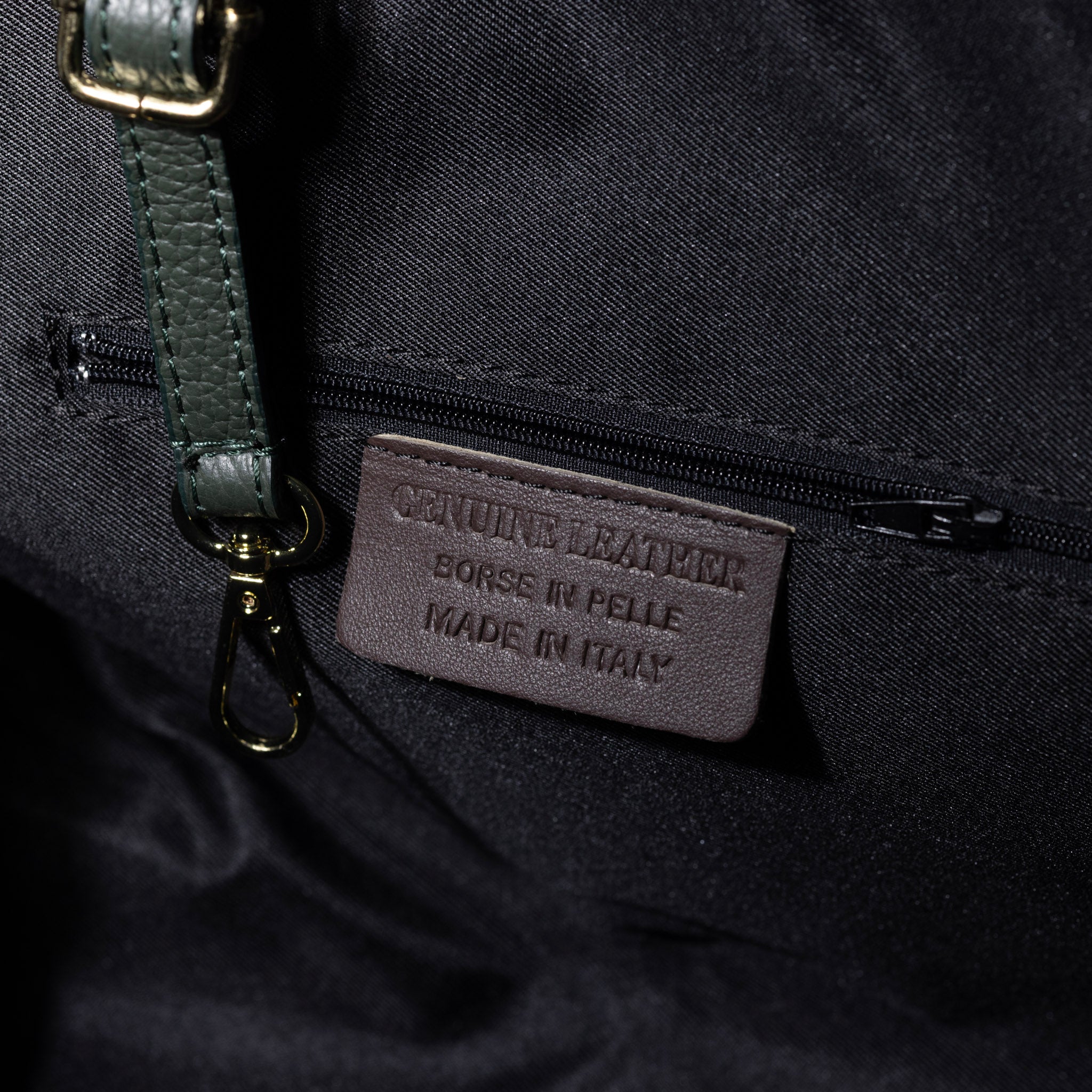 olive green italian leather handbag