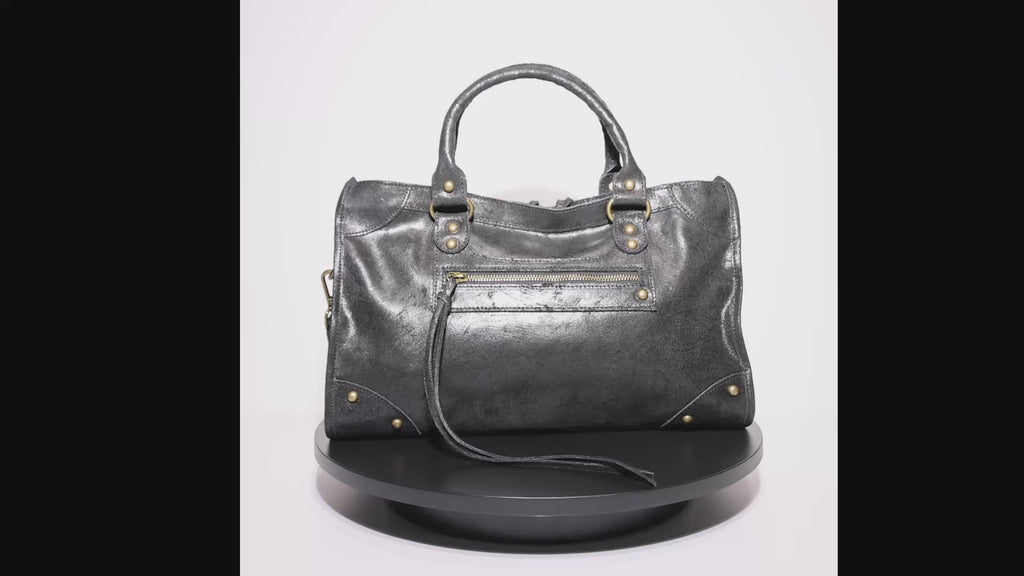Vintage distressed leather texture and detailing