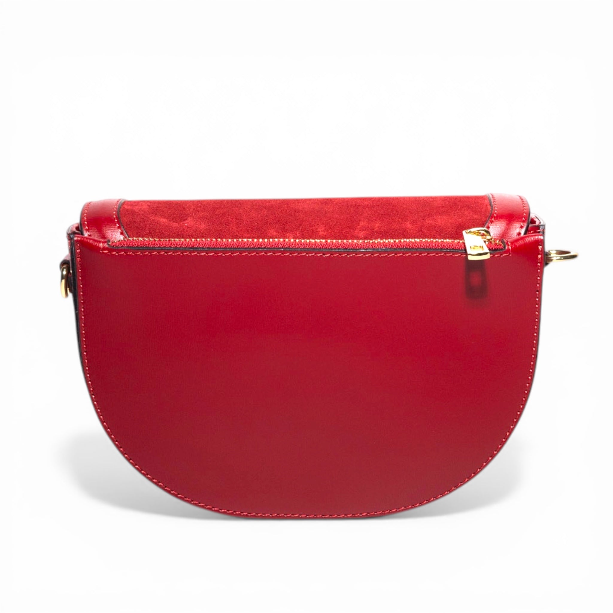 red suede luxury crossbody bag