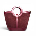 Siena handmade Italian suede handbag back view