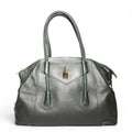 structured italian leather top handle bag